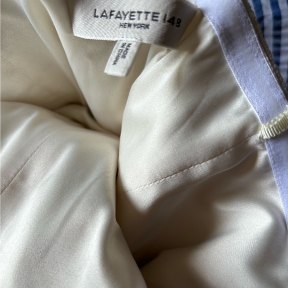 Lafayette 148 Stripe Crinkle Strapless Dress - Picture 8 of 12